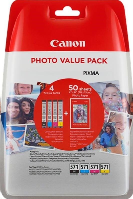Canon CLI-571XL BK/ C/ M/ Y PHOTO VALUE - obrázek produktu