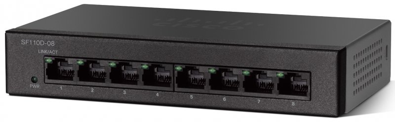 Cisco SF110D-08-EU, 8x10/ 100 Desktop Switch - obrázek produktu