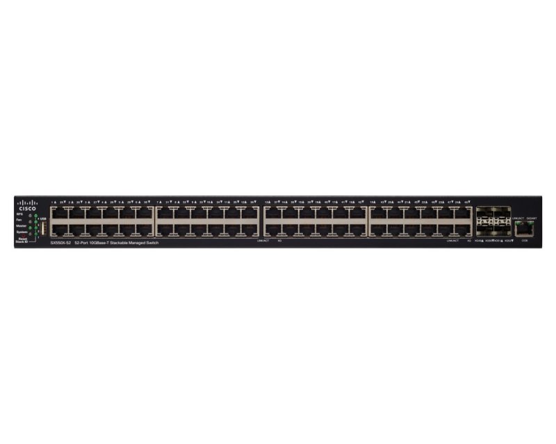 Cisco SX550X-52 48x 10 GE copper ports4x 10 GE SFP+ - obrázek č. 1