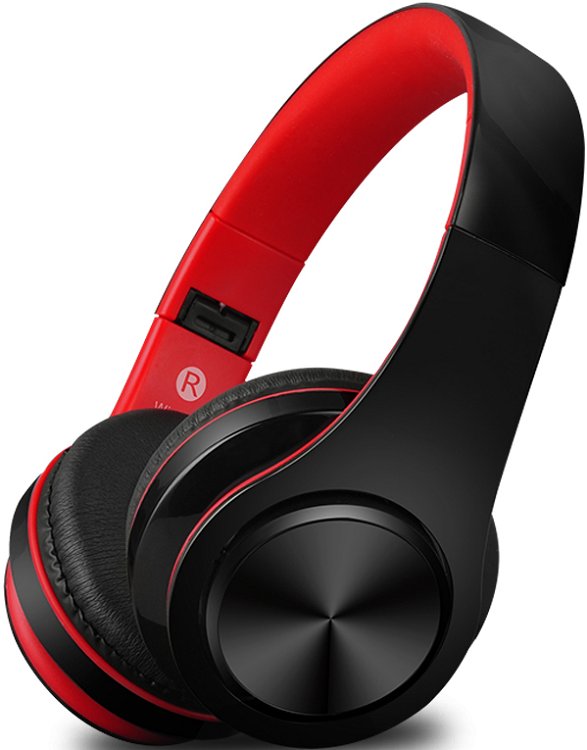 Bezdrátová sluchátka S5, černo/ červené - obrázek produktu