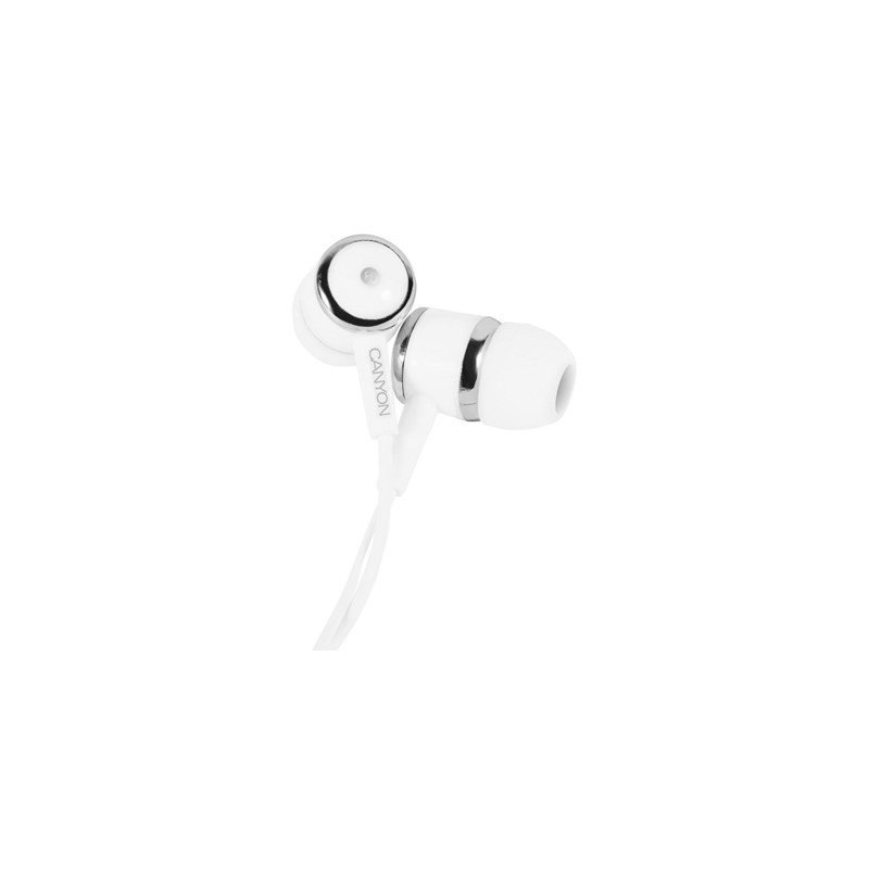 CANYON stereo sluchátka EPM-1, špunty do uší, bílá - obrázek produktu