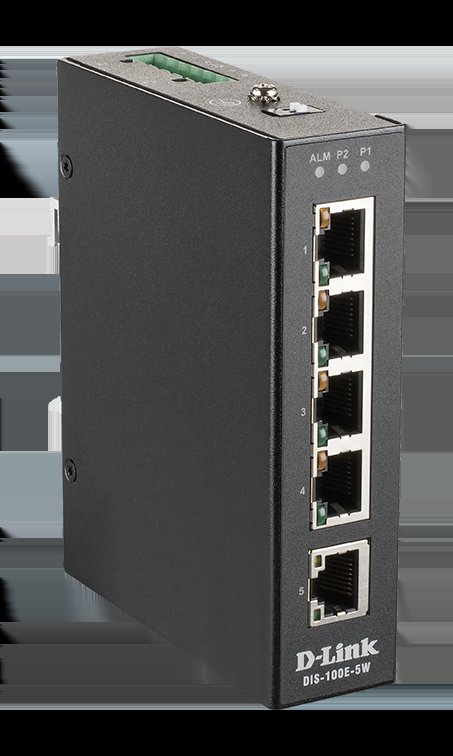 D-Link DIS-100E-5W Industrial 5 port Unmng switch - obrázek produktu