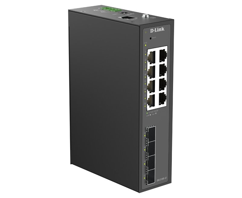 D-Link DIS-210G-12 12-Port Gigabit Industrial Smart Managed Switch with 4 x SFP Ports - obrázek č. 2
