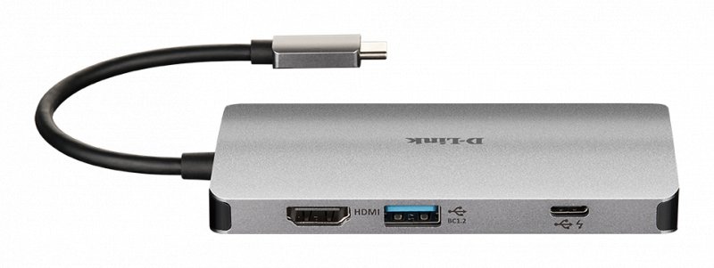 D-Link 8-in-1 USB-C Hub with HDMI/ Ethernet/ Card Reader/ Power Delivery - obrázek č. 2