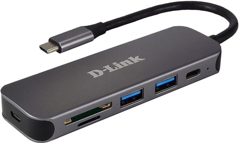 D-Link 5-in-1 USB-C Hub with Card Reader - obrázek č. 1