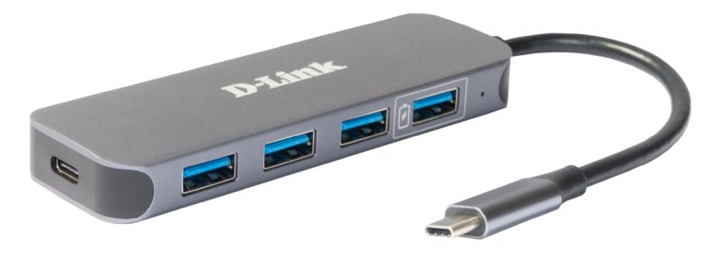 D-Link USB-C to 4-Port USB 3.0 Hub with Power Delivery - obrázek produktu