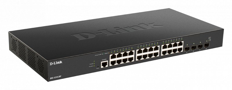 D-Link DXS-1210-28T 24 x 10G Base-T ports + 4 x 10G/ 25G SFP28 ports Smart Managed Switch - obrázek č. 1