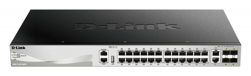 D-Link DGS-3130-30TS L3 Stackable Managed switch, 24x GbE, 2x 10G RJ-45, 4x 10G SFP+ - obrázek produktu