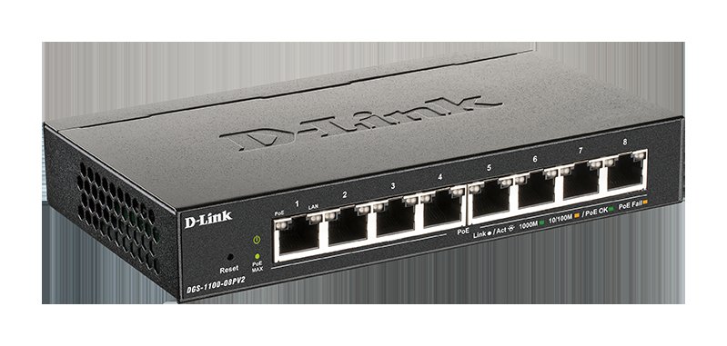 D-Link DGS-1100-08PV2 Smart Switch 8xGb PoE+fanles - obrázek č. 2