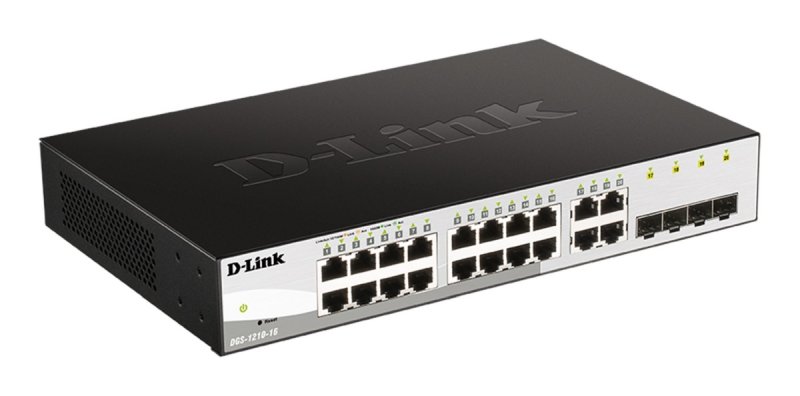 D-Link DGS-1210-16, 16-port 10/ 100/ 1000 Gigabit Smart Switch including 4 Combo 1000BaseT/ SFP - obrázek č. 1
