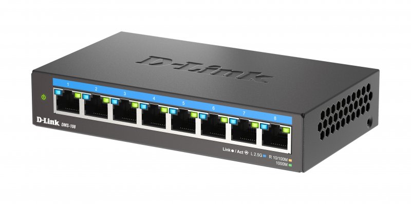 D-Link DMS-108/ E 8-port 2.5G Multi-Gigabit QoS IGMP Snooping Switch - obrázek č. 3