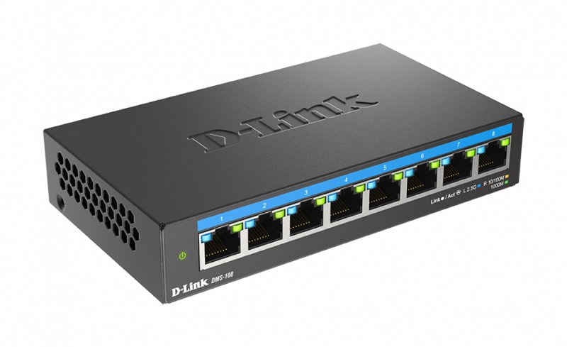 D-Link DMS-108/ E 8-port 2.5G Multi-Gigabit QoS IGMP Snooping Switch - obrázek produktu