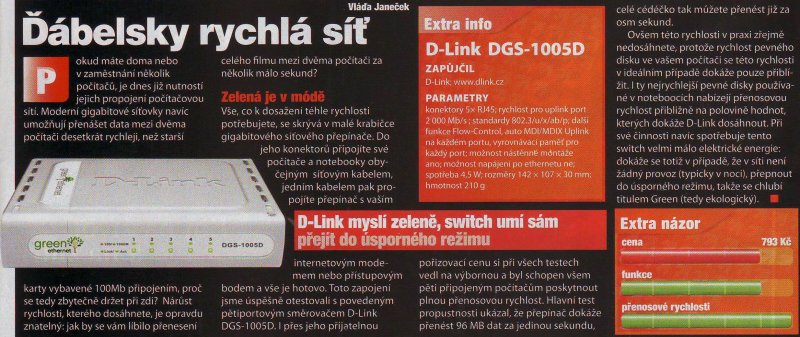 D-Link DGS-1005D 5x10/ 100/ 1000 Desktop Switch - obrázek č. 1