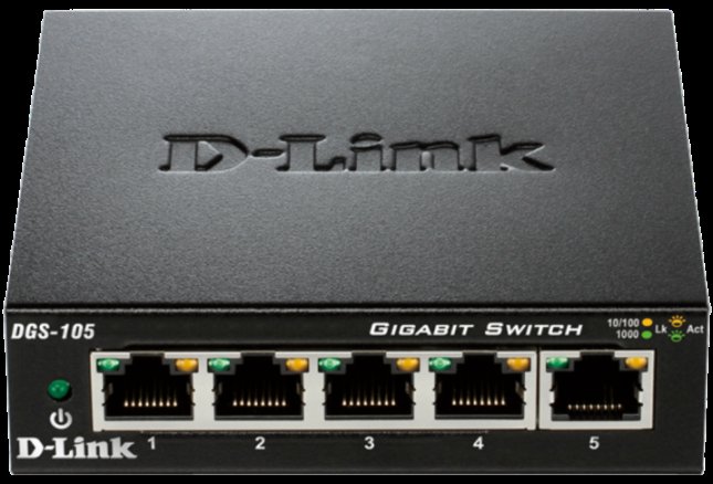 D-Link DGS-105 kovový 5-port 10/ 100/ 1000 Switch - obrázek produktu
