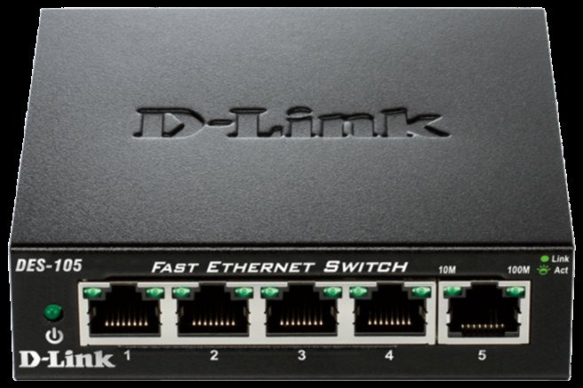 D-Link DES-105 kovový 5-port 10/ 100 Desktop Switch - obrázek produktu