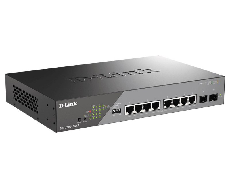 D-Link DSS-200G-10MP/ E 10-Port Gigabit Ethernet PoE+ Surveillance Switch - obrázek č. 1