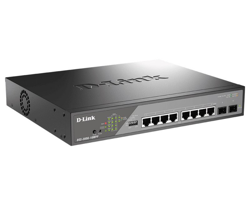 D-Link DSS-200G-10MPP/ E 10-Port Gigabit Ethernet PoE++ Surveillance Switch - obrázek č. 1