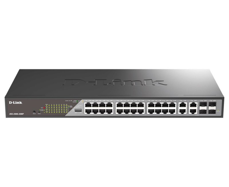D-Link DSS-200G-28MP/ E 28-Port Gigabit Ethernet PoE+ Surveillance Switch - obrázek produktu