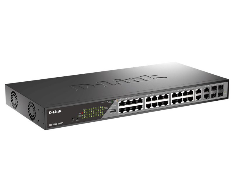 D-Link DSS-200G-28MP/ E 28-Port Gigabit Ethernet PoE+ Surveillance Switch - obrázek č. 1
