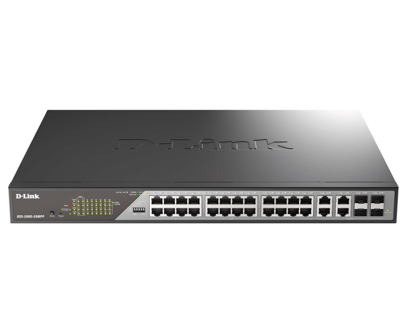 D-Link DSS-200G-28MPP/ E 28-Port Gigabit Ethernet PoE++ Surveillance Switches - obrázek produktu