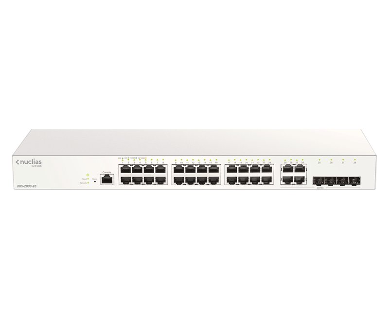 D-Link DBS-2000-28 28xGb Nuclias Smart Managed Switch 4x 1G Combo Ports (With 1 Year License) - obrázek produktu