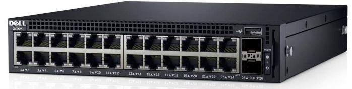 DELL Networking X1026 gigabit switch/ 24x 10/ 100/ 1000 port/ 2xSFP 1Gb/ Web smart management - obrázek produktu