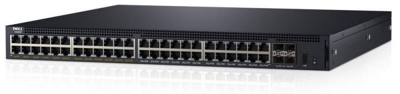 DELL Networking X1052P gigabit switch/ 48x10/ 100/ 1000 (24xPOE) port/ 4xSFP+1Gb/ Web management - obrázek č. 1