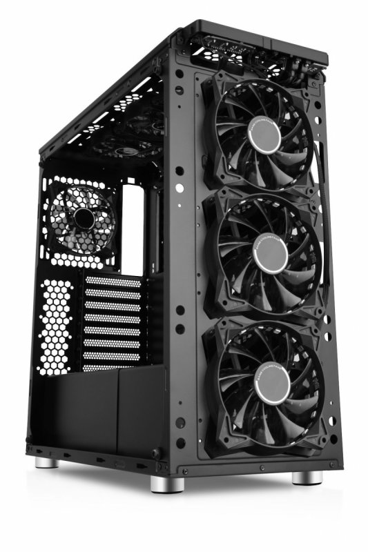 EVOLVEO RAY 5, case ATX, 3x LED modrý ventilátor - obrázek č. 7
