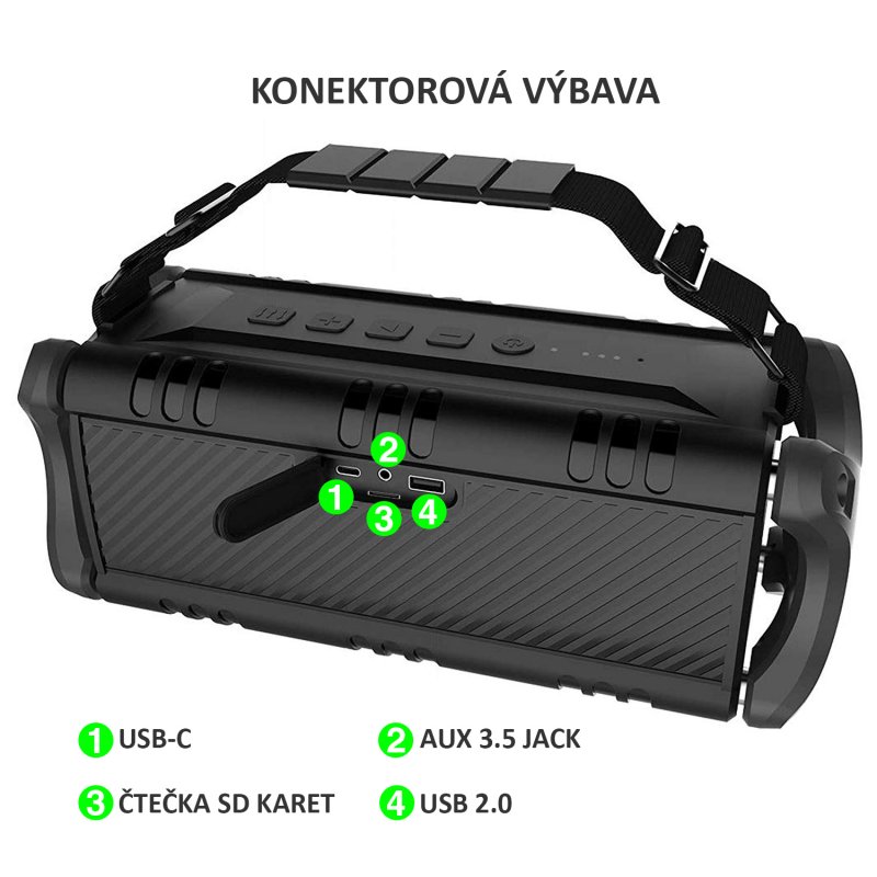 EVOLVEO Armor POWER 6, outdoorový Bluetooth reproduktor - obrázek č. 13