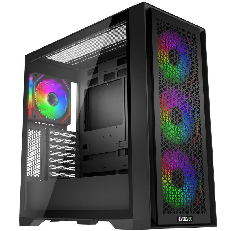 EVOLVEO Rhino, eATX / ATX / 4x ARGB / bočnice sklo / mesh - obrázek produktu