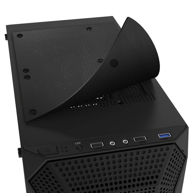 EVOLVEO Xenon, Midi Tower / 4x ARGB / mesh+sklo - obrázek č. 5