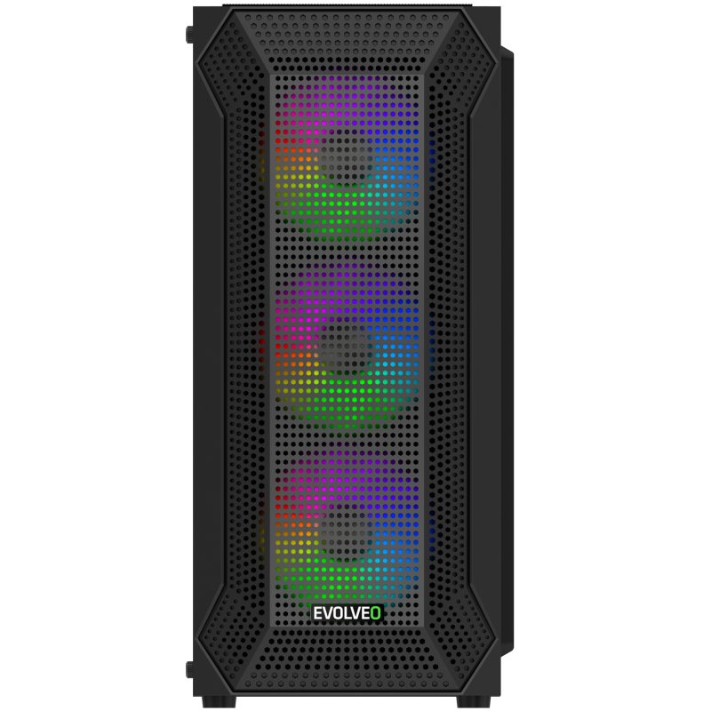 EVOLVEO Xenon, Midi Tower / 4x ARGB / mesh+sklo - obrázek č. 1