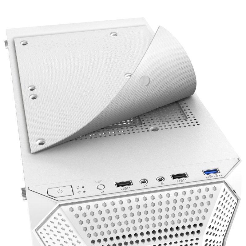 EVOLVEO Xenon, Midi Tower /  4x ARGB /  mesh+sklo - obrázek č. 5