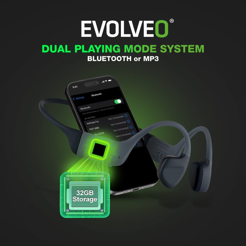 EVOLVEO BoneMax, bezd. sluchátka na lícní kosti - obrázek č. 10