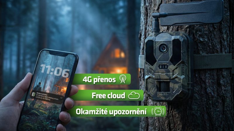 EVOLVEO StrongVision PRO 4G II, fotopast  /  bezpečnostní kamera, 4G LTE, 10 000 mAh baterií - obrázek č. 3