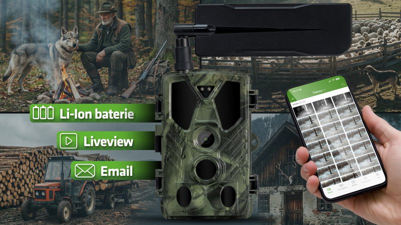 EVOLVEO StrongVision LTE POWER, 4G fotopast, Cloud / Email přenos, výměnné Li-Ion 21700 baterie - obrázek č. 2
