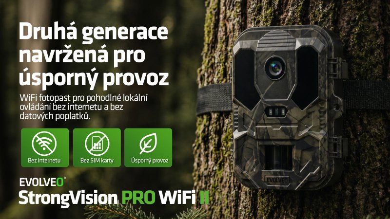 EVOLVEO StrongVision PRO WiFi II, fotopast & bezpečnostní kamera,  10.000mAh - obrázek č. 1
