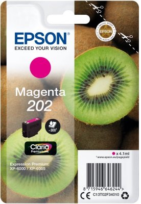 EPSON ink Magenta 202 Premium - singlepack, 4,1ml, 300s, standard - obrázek produktu