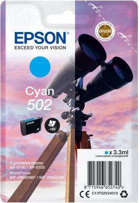 EPSON singlepack,Cyan 502,Ink,standard - obrázek produktu