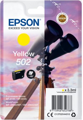 EPSON singlepack,Yellow 502,Ink,standard - obrázek produktu