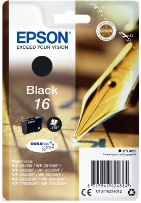 Epson Singlepack Black 16 DURABrite Ultra Ink - obrázek produktu