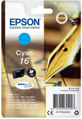 Epson Singlepack Cyan 16 DURABrite Ultra Ink - obrázek produktu