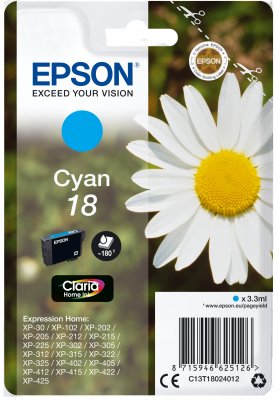 Epson Singlepack Cyan 18 Claria Home Ink - obrázek produktu