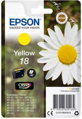 Epson Singlepack Yellow 18 Claria Home Ink - obrázek produktu