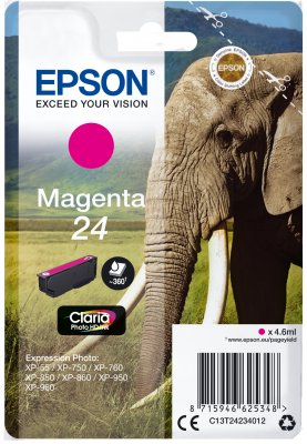 Epson Singlepack Magenta 24 Claria Photo HD Ink - obrázek produktu