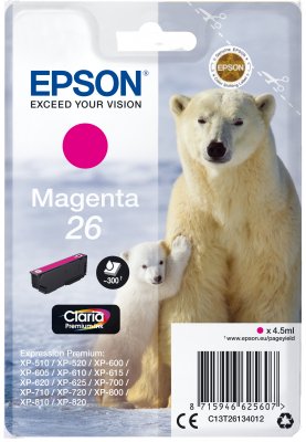 Epson Singlepack Magenta 26 Claria Premium Ink - obrázek produktu