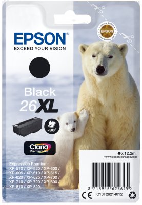 Epson Singlepack Black 26XL Claria Premium Ink - obrázek produktu