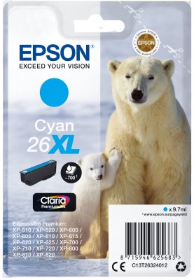 Epson Singlepack Cyan 26XL Claria Premium Ink - obrázek produktu