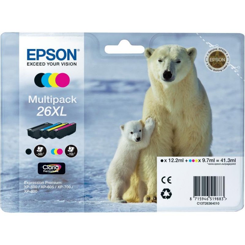 Epson T2636 Multip. 4-colours 26XL Claria Premium - obrázek produktu