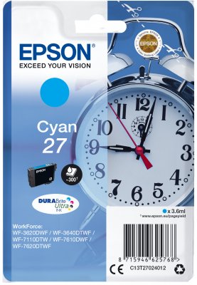 Epson Singlepack Cyan 27 DURABrite Ultra Ink - obrázek produktu